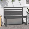 Gartenbank Grau 109 cm Massivholz Kiefer