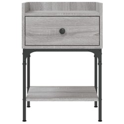 Nachttische 2 Stk. Grau Sonoma 40,5x31x60 cm Holzwerkstoff