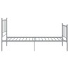 Bett Grau Metall 90x200 cm