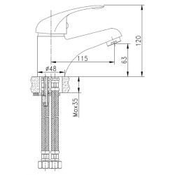 SCHÜTTE Waschtischarmatur Niederdruck MAGNA Chrom