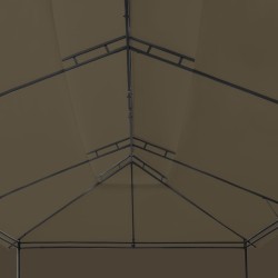 Pavillon mit Vorhängen 600x298x270 cm Taupe 180 g/m²