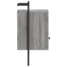 Wand-Nachttisch Grau Sonoma 40x30x61 cm Holzwerkstoff