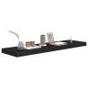 Schweberegale 4 Stk. Schwarz 90x23,5x3,8 cm MDF