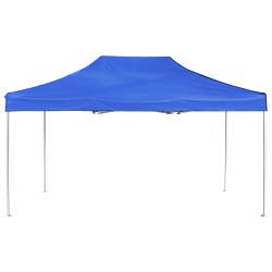 Profi-Partyzelt Faltbar Aluminium 4,5x3 m Blau