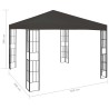 Pavillon 3×3 m Anthrazit