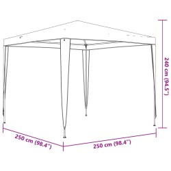 Profi-Partyzelt 2,5×2,5 m Anthrazit 90 g/m²