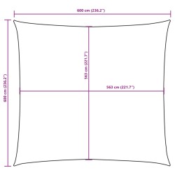 Sonnensegel Oxford-Gewebe Quadratisch 6x6 m Weiß