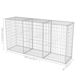 Gabionenkorb Stahl 200×50×100 cm