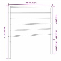 Kopfteil Metall Weiß 75 cm