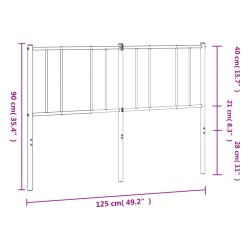 Kopfteil Metall Weiß 120 cm