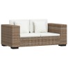 7-tlg. 2-Sitzer Sofa Set Echtes Rattan