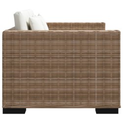 7-tlg. 2-Sitzer Sofa Set Echtes Rattan