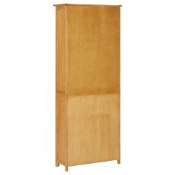 Bücherregal mit 2 Türen 70x30x180 cm Massivholz Eiche