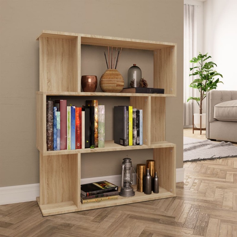 Bücherregal/Raumteiler Sonoma-Eiche 80x24x96 cm Holzwerkstoff