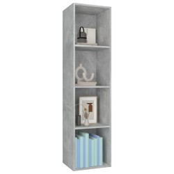 Bücherregal/TV-Schrank Betongrau 36x30x143 cm Holzwerkstoff