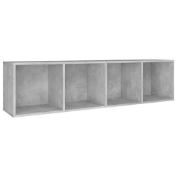 Bücherregal/TV-Schrank Betongrau 36x30x143 cm Holzwerkstoff