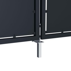 Gartentor Stahl 350 x 150 cm Anthrazit