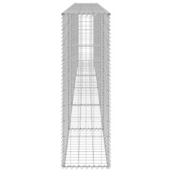 Gabionenwand mit Abdeckung Verzinkter Stahl 300x30x100 cm