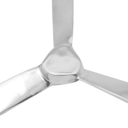 Wanddekoration Propeller Silbern 70cm Aluminium