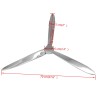 Wanddekoration Propeller Silbern 70cm Aluminium