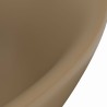 Luxus-Waschbecken Überlauf Oval Matt Creme 58,5x39cm Keramik