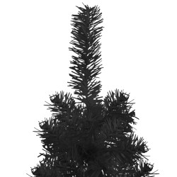 Künstlicher Halb-Weihnachtsbaum Ständer Schlank Schwarz 120 cm