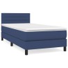 Boxspringbett mit Matratze Blau 80x200 cm Stoff