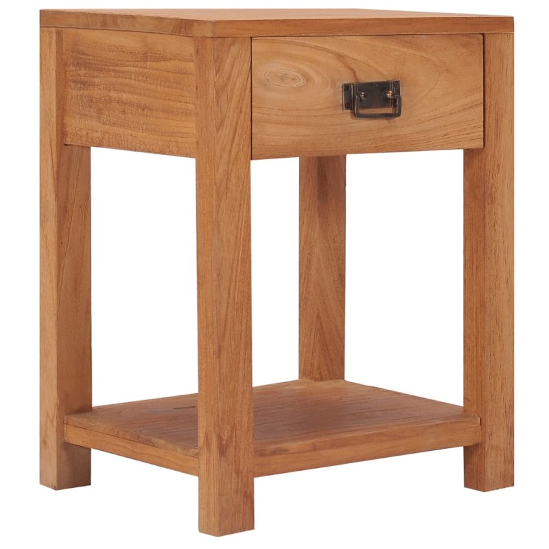 Nachttisch 35x35x50 cm Massivholz Teak