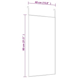 Türspiegel Schwarz 40x80 cm Glas und Aluminium