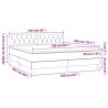 Boxspringbett mit Matratze Schwarz 160x200 cm Stoff