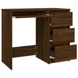 Schreibtisch Braun Eichen-Optik 90x45x76 cm Holzwerkstoff