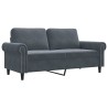 2-Sitzer-Sofa Dunkelgrau 140 cm Samt