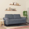 2-Sitzer-Sofa Dunkelgrau 140 cm Samt