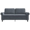 2-Sitzer-Sofa Dunkelgrau 140 cm Samt