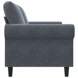 2-Sitzer-Sofa Dunkelgrau 140 cm Samt