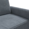 2-Sitzer-Sofa Dunkelgrau 140 cm Samt