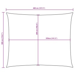 Sonnensegel Oxford-Gewebe Rechteckig 3x4 m Dunkelgrün