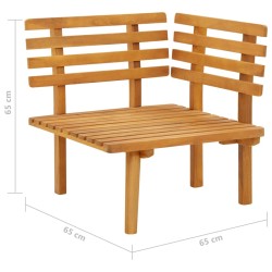 Garten-Ecksofa mit Kissen Massivholz Akazie