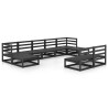 9-tlg. Garten-Lounge-Set Massivholz Kiefer