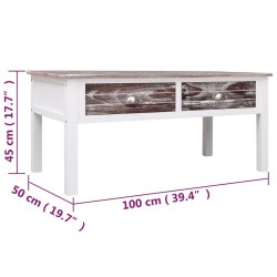 Couchtisch Braun 100 x 50 x 45 cm Holz