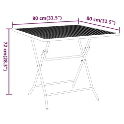 3-tlg. Garten-Essgruppe Streckmetall Anthrazit