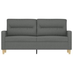 2-Sitzer-Sofa Dunkelgrau 140 cm Stoff