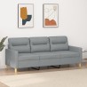 3-Sitzer-Sofa Hellgrau 180 cm Stoff