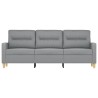 3-Sitzer-Sofa Hellgrau 180 cm Stoff