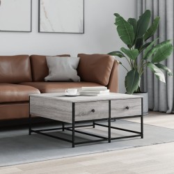 Couchtisch Grau Sonoma 80x80x40 cm Holzwerkstoff