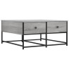 Couchtisch Grau Sonoma 80x80x40 cm Holzwerkstoff