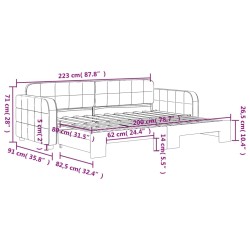 Tagesbett Ausziehbar Rosa 80x200 cm Samt