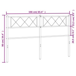 Kopfteil Metall Weiß 160 cm