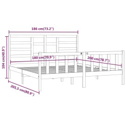 Massivholzbett 180x200 cm