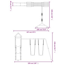 Spielturm Massivholz Douglasie